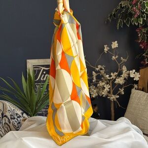 Vena Geometric Silk Scarf
